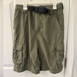Boy Scouts of America green cargo BSA shorts YXL hunter Green